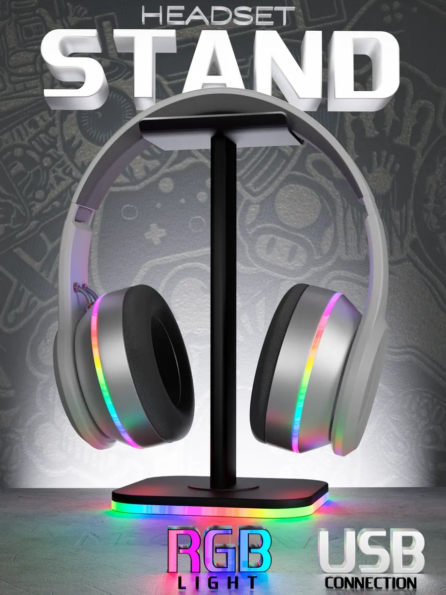 Megalavka Rgb Işıklı Oyun Kuyruk Kulaklık Standı 123358470