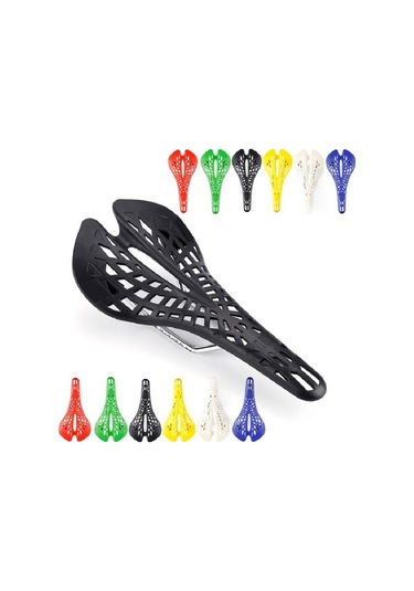 Fochsia Siyah Stil Dağ Yolu Koltuk Koltuk Karbon Fiber Yarış Bisikleti Sürme Hollow Koltuk Kol Altın