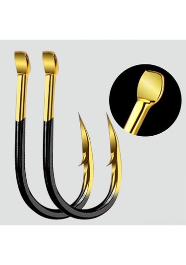 Jeehugo Tungsten Alloy Balık İğnesi Siyah Altın, 10 Adet, 1 Numaralı Av Aracı