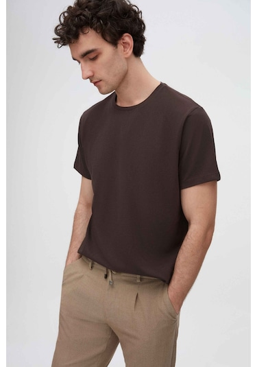 Ds Damat Slim Fit Kahverengi Bisiklet Yaka %100 Pamuklu Nefes Alabilen T-shirt 4HC141996753M Kahverengi Ds Damat Slim Fit Kahverengi Bisiklet Yaka %100 Pamuklu Nefes Alabilen T-shirt 4HC141996753M Kahverengi