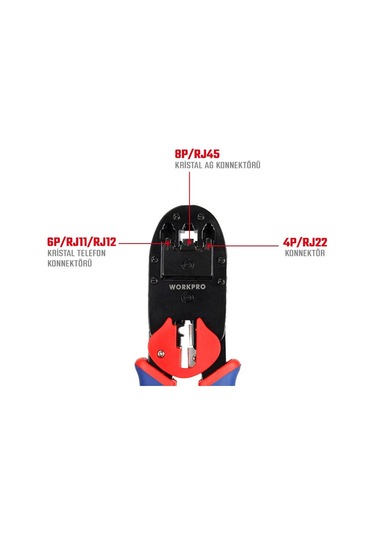 Workpro Wp292001 Rj45/rj11/rj12/rj22 Profesyonel Konnektör Sıkma Pensesi