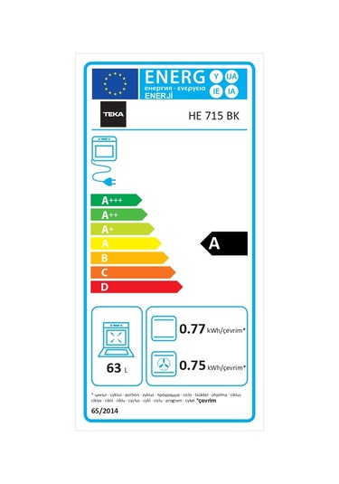 Teka HE 715 SS 65 LT Ankastre Multifonksiyonel Fırın 111020046