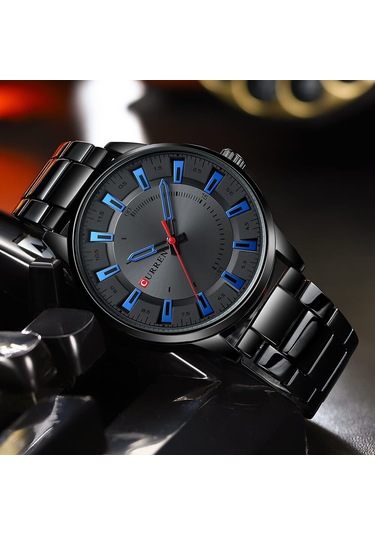 Curren M8406 Quartz Kol Saati-orjinal Kutusunda Gri Siyah