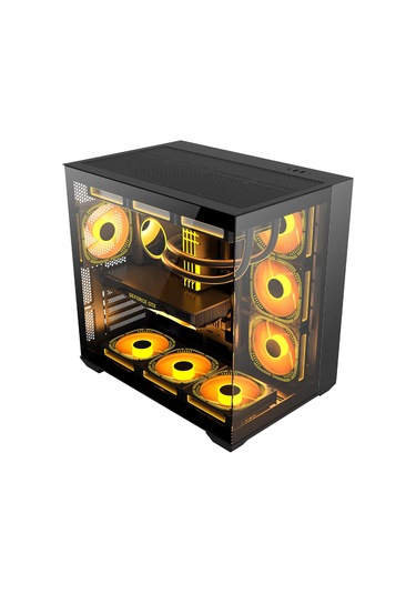 F7 Lite 7x Argb Fanlı Uzaktan Kumandalı Gaming Akvaryum Kasa