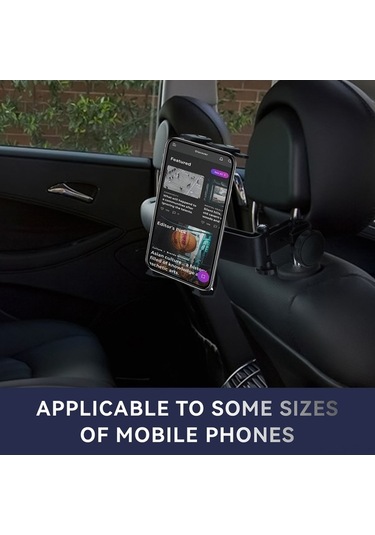 Sandwich Araba Koltuk Tablet Tutucu, 360 Döner, İpad Uyumlu, Kolay Kurulum, Seyahat İçin