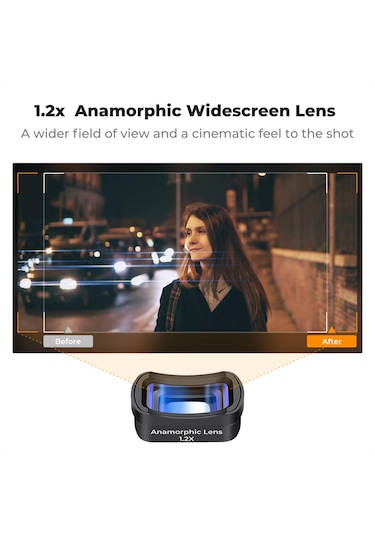 K&f Concept Magnetic 1.2x Anamorfik Lens Djı Osmo Pocket 3 Comb
