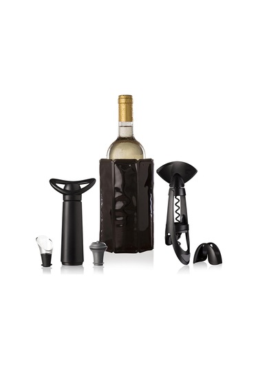 Vacu Vin Plus Şarap Seti 6 Parça - Kutulu - Siyah