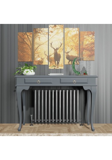 Roys Ahşap 100 Cm Antrasit Gri Çekmeceli Petek Üstü Yüksek  Dresua Gri