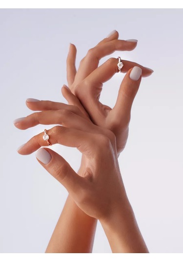 Main Dizzain Pırlantalı Gümüş Mücevher Yüzük 161930762 Beyaz