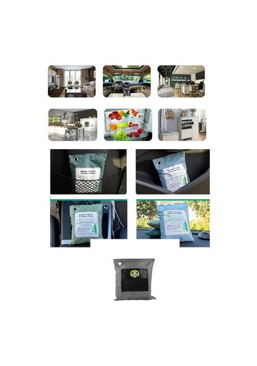 Hava Temizleme Torbası 100g Araba- Dolap- Banyo- Evcil Hayvan Koku Giderici- Bambu Kömür Koku Emici Diğer