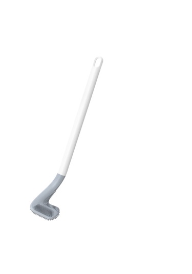 Silikon Yumuşak Kıllı Tuvalet Fırçası-beyaz