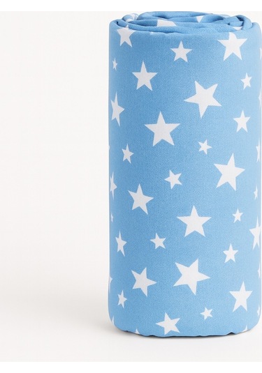 Desenli 120 X 200 Cm Ara Ölçü Mavi Yıldız Lastikli Çarşaf Ve Yastık Kılıfı Mavi