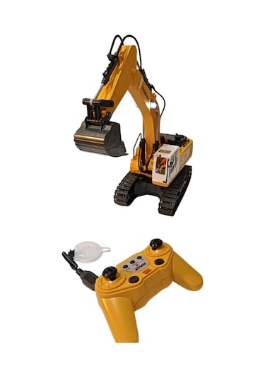 Uzaktan Kumandalı 680 Rotasyon Ekskavatör Premium Model Metal Hareketli Buharlı Oyuncak Çok Renkli