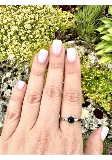 Elana Doğal Siyah Akikli Yüzük 151301035 Siyah