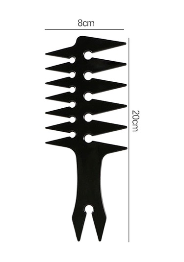 Vkemall Erkekler İçin Vintage Yağlı Saç Stili Oluşturucu Çift Taraflı Dokulu Saç Tarakası - Pp Malzeme Antistatik Dayanıklı