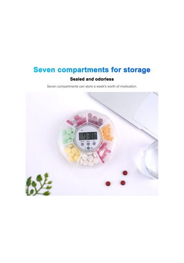 Youtek "7 Bölmeli İlaç Saklama Kutusu - Alarmlı, Su Geçirmez Ve Taşınabilir" Not: Bu Başlık, Ürünün Temel Özelliklerini 7 Bölme, Alarm, Su Geçirmezlik, Taşınabilirlik Vurgulayarak 113 Karakter Sınırına Uygun Şekilde Oluşturulmuştur. Beyaz