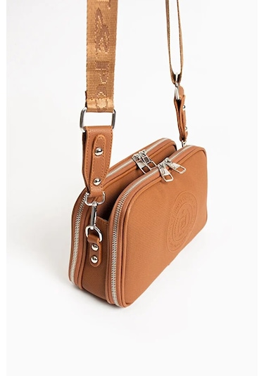 Just Polo Kadın Günlük Kullanıma Uygun Lakoste Ayarlanabilir Askılı Lüks Omuz Çantası Shoulder Bag Taba