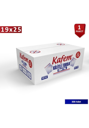 19 X 25 Cm Kilitli Poşet / Naylon Torba 300 Adet - Kafem