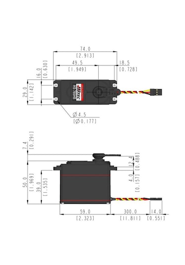 Hs-765hb 140º Rotation Hd Resin Gear Analog Servo