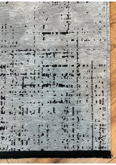 Şönil Dokuma Kayma Yapmaz Makinede Yıkanabilir Leke Tutmaz Kesme Bohem Kilim Krem 2 Gri