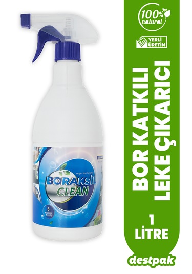 Boraksil Bor Katkılı Leke Çıkarıcı 1 Lt - Ekstra Kuvvetli - Çok Amaçlı - Kimyasalı Az Doğal İçerik