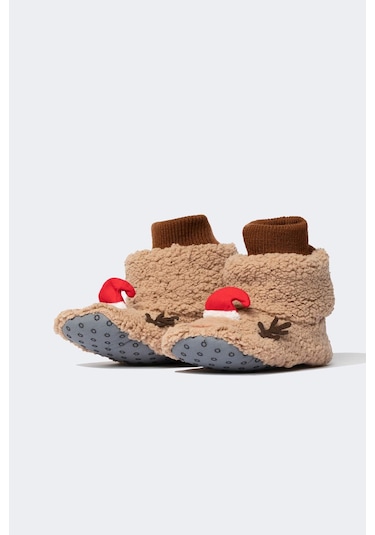 Defacto Kadın Fall in Love Yılbaşı Geyik Temalı Ev Botu Y4903AZ23WNBN61 Kahverengi