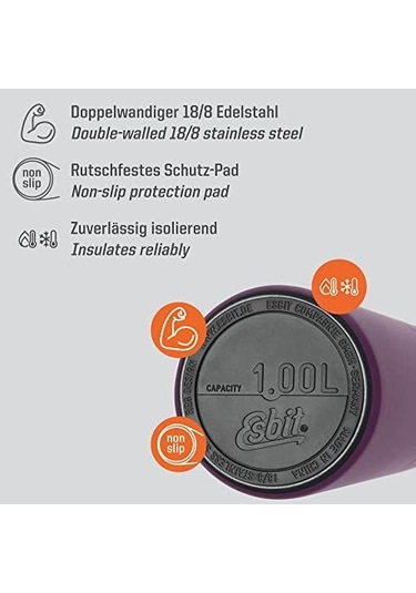 Majoris Vakum Termos, 1000 Ml Siyah