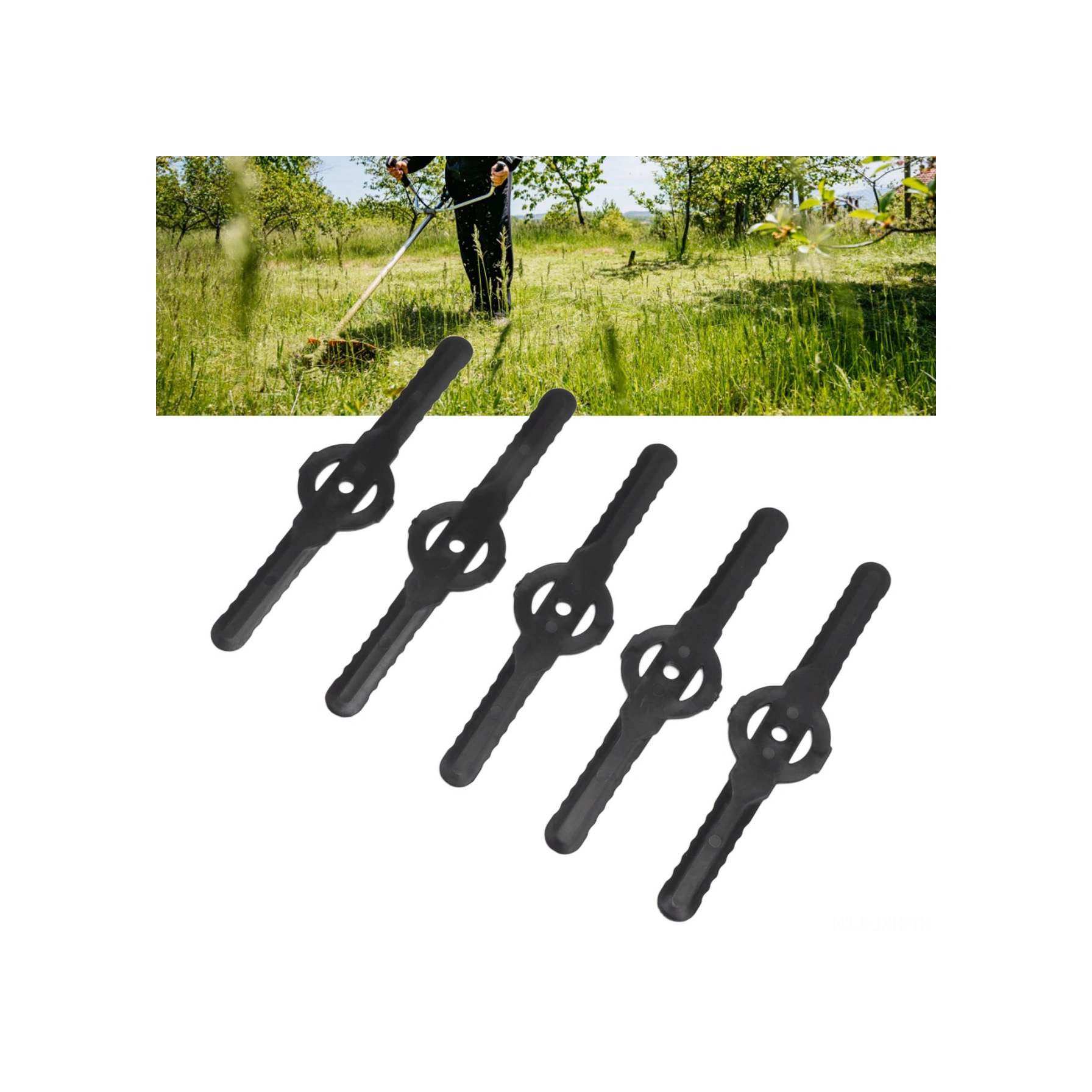 Geeroyoo 30 Adet Plastik Çim Biçme Makinesi Bıçakları - Su Geçirmez, Dişli Tasarımı, Kolay Kurulum - Bahçe Çim Biçirici Erişkin Aksesuarı