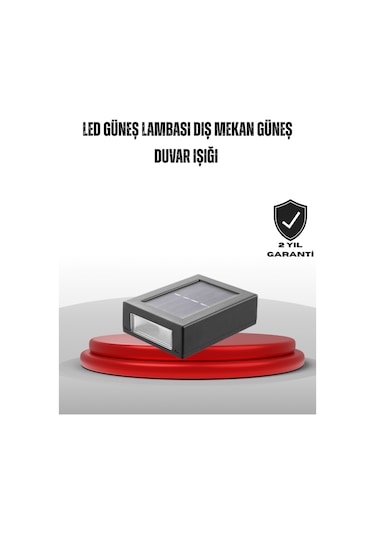 Nrzsnt Güneş Enerjili Su Geçirmez Led Duvar Lambası