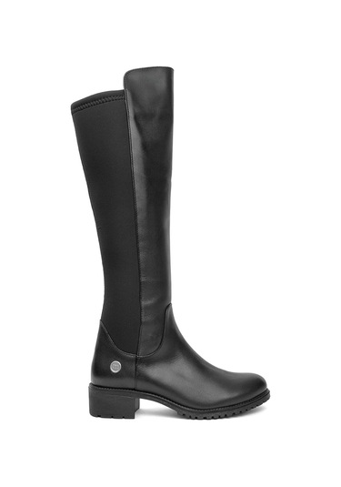 Mammamia D24kc-2100 - B Kadın Hakiki Deri Casual Çizme Siyah