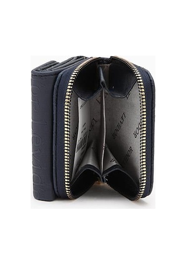 Lacivert Kabartma Desen Cüzdan Lacivert
