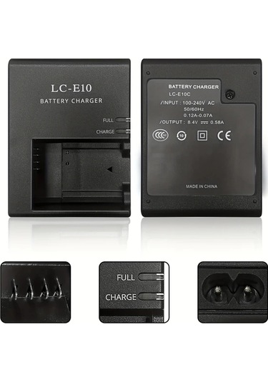 Xuweiwei Edkoky Lc-e10+eu Kamera Sarj Cihazi Lp-e10 Pil Canon Eos Rebel T3 T5 T6 T7 Kıss X50 X70 X90 1100d 1200d 1300d 2000d 1500d Icin