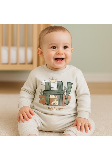 Azerbaijan Hi Detaylı Omuzdan Çıtçıtlı 2 Li Takım Krem