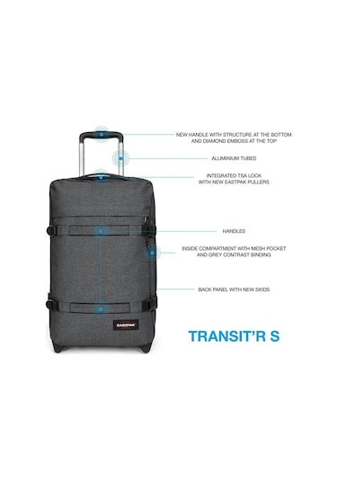 Eastpak Transıt'R S Black Denim Valiz Vfe-Ek0A5Ba777H1