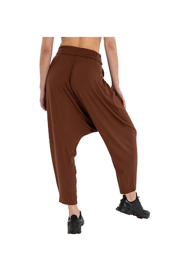 Inguz Beli Katlanabilir Yoga Şalvar Kahverengi