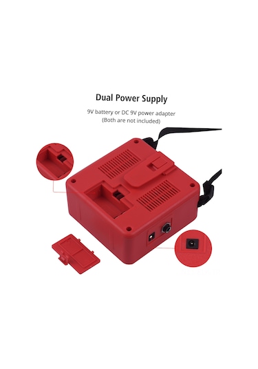 Xindoker 5w Taşınabilir Gitar Amfi, Overdrive Fonksiyonu, Ses Ayar Kontrolleri, Askı Şeridiyle Kırmızı Pil Dahil Değil