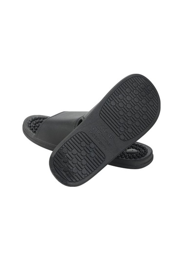 Ankatek Novahub Puantiyeli Masaj Terlikleri, Akupunktur Ayak Terapisi Sağlık Terlik, Erkek: Siyah M 42-43 Siyah Siyah Siyah