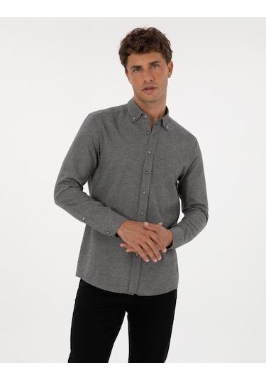 Pierre Cardin Erkek Gri Gömlek Desenli 50311562-vr024 Gri