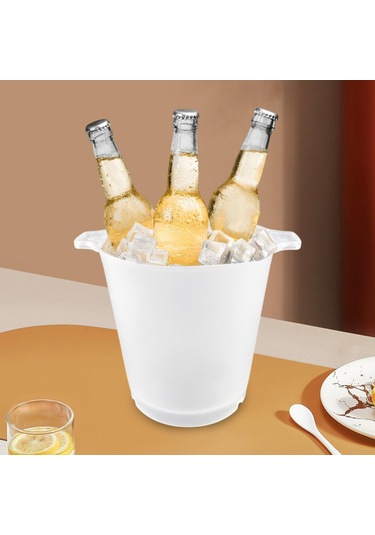 Suntek Buz Kovası Hafif Patates Kızartması Depolama Bira Beyaz
