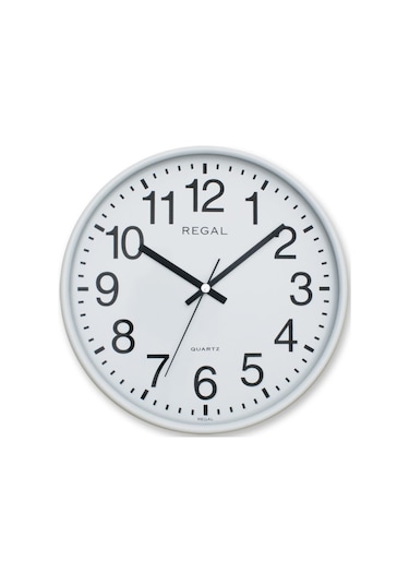 Regal 0252 Ww Yuvarlak 26 Cm Beyaz Duvar Saati Beyaz