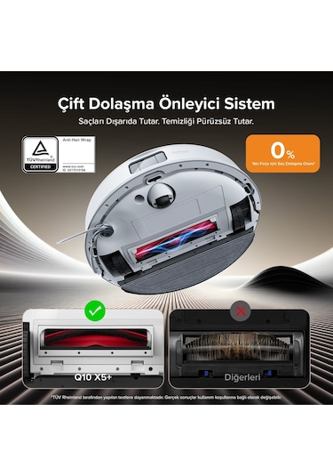 Roborock Q8 Max Pro Plus Akıllı Robot Süpürge Beyaz