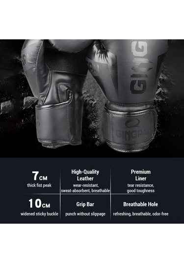 Reedark Erkek Kadın Universal Pu Muay Thai Kovboy Eldiveni, Spor Antrenman Dikdörtgen Torba Savaş Gloves, Ventilasyonlu 8oz Beyaz Beyaz