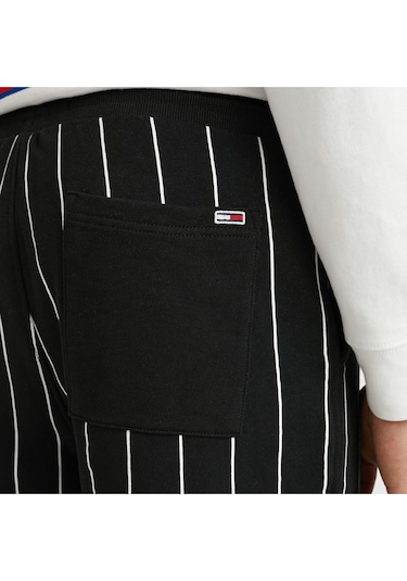 Tommy Hilfiger Tommy Jeans Ovz Pinstripe Erkek Siyah Şort Siyah