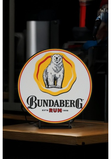 Bundaberg Rum Bundy Bear & Rosette Tasarımlı Dekoratif Aydınlatma Çok Renkli