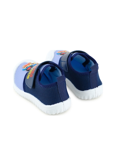 Gezer Bebe Erkek Yazlık Keten Rahat Taban Tek Cırt Cırtlı Ayarlanabilir Ev Bahçe Okul Kreş Günlük Ay Mavi