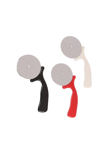 Siyah Paslanmaz Çelik Jant Pizza Kesici Pizza Aracı Mutfak Aksesuarları