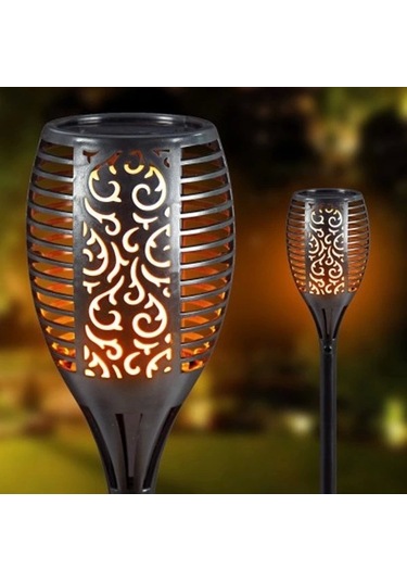 Alev Efektli Solar Bahçe Lambası 51 Cm 1 Adet