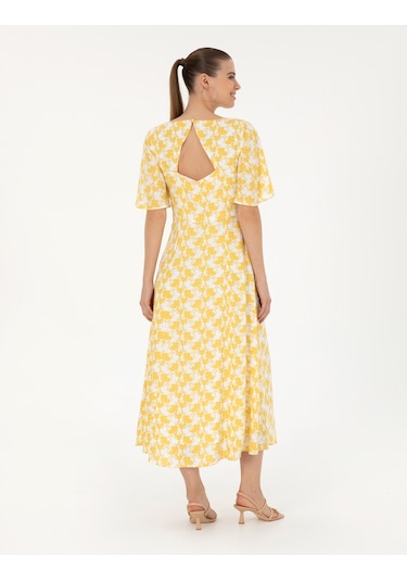 Pierre Cardin Kadın Sarı Elbise Dokuma 50283663-vr044 Sarı