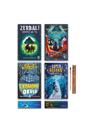 İlk Genç Timaş Muhteşem Terzi - Zerdali - Süper Başkan - Ekonomi Okulu Set 4 Kitap