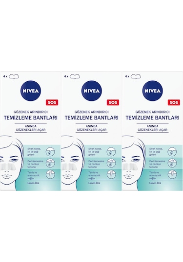 Nivea Siyah Nokta & T - Bölgesi Bantlar 3 Adet